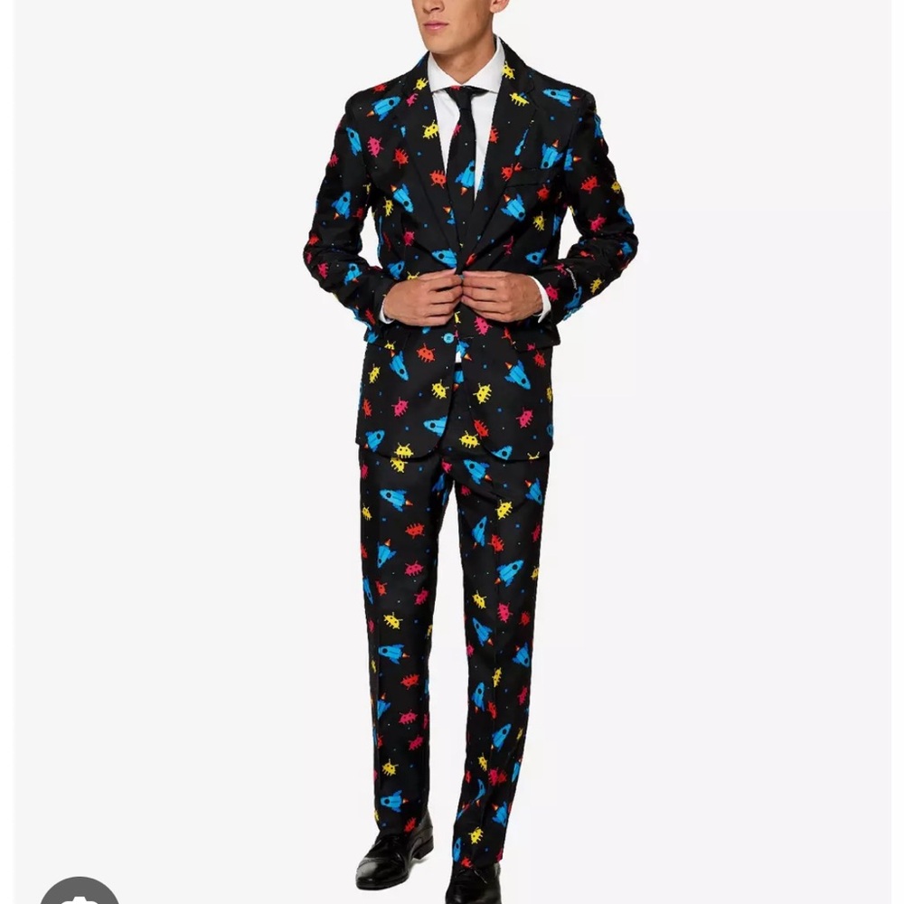 Men's Suitmeister Multicolor Patterned Suit ARCADE PRINT